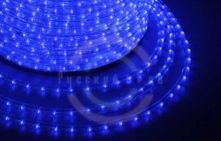 Дюралайт LED (светодиодный), постоянное свечение (2W) - синий Эконом 24 LED/м, бухта 100м