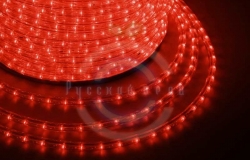Дюралайт LED, эффект мерцания (2W) - красный, 36 LED/м бухта 100м