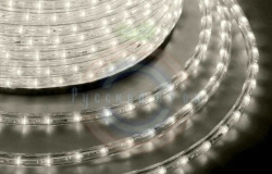 Дюралайт LED (светодиодный), эффект мерцания (2W) - тепло-белые Эконом 24 LED/м, бухта 100м