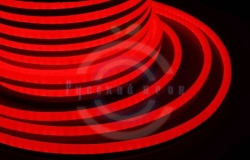 Гибкий неон - LED Neon Flex. постоянное свечение. Световая подсветка. Цвет красный, 16*26мм.