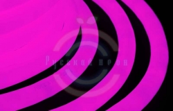 Гибкий неон LED 360 (круглый), розовые диоды, бухта 50м