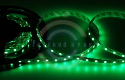 LED лента открытая, 10мм, IP23, SMD 5050, 60 LED/m, 12V, зеленая