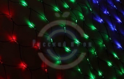 Гирлянда светодиодная «Сеть» 1х1,5м, прозрачный ПВХ, 96 LED мультиколор