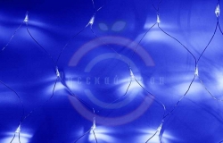 Гирлянда светодиодная «Сеть» 1,5х1,5м, прозрачный ПВХ, 150 LED синие