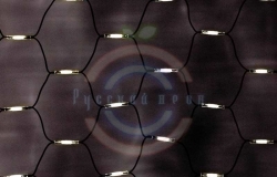 Гирлянда светодиодная «Сеть» 2x1,5м, черный каучук, 288 LED тепло-белые