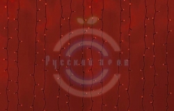 Гирлянда «Светодиодный Дождь» 2х9м, постоянное свечение, черный провод, 230 В, диоды красные, 2200 LED