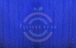 Гирлянда «Светодиодный Дождь» 2х9м, постоянное свечение, прозрачный провод, 230 В, диоды синие, 2200 LED