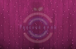 Гирлянда «Светодиодный Дождь» 2х1,5м, постоянное свечение, прозрачный провод, 230 В, диоды розовые, 360 LED
