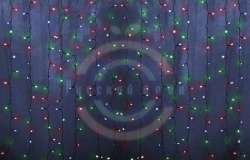 Гирлянда светодиодная «Светодиодный Дождь» 2х1,5м, постоянное свечение, прозрачный провод, 230 В, диоды мульти, 192 LED
