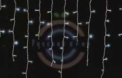 Гирлянда светодиодная бахрома «Айсикл», 1,8х0,5м, белый провод, 230 В, диоды синие, 48 LED