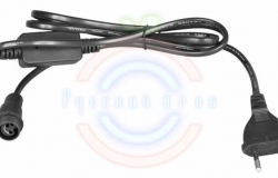 Комплект подключения для гирлянд с постоянным свечением 230В / 4А, цвет провода: черный, IP65