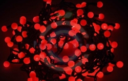 Гирлянда светодиодная «Мультишарики» Ø17,5мм, 20м, черный ПВХ, 200 диодов, цвет красный