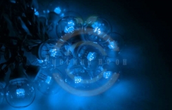 Гирлянда LED Galaxy «Bulb String» 10м, черный каучук, 30 ламп*6 LED синие, влагостойкая IP65
