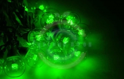 Гирлянда LED Galaxy «Bulb String» 10м, черный каучук, 30 ламп*6 LED зеленые, влагостойкая IP65