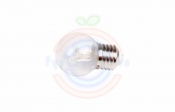 Лампа шар e27 6 LED Ø45мм - розовая, прозрачная колба, эффект лампы накаливания
