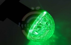 Лампа шар e27 9 LED Ø50мм зеленая