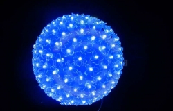 Шар светодиодный 220V, Ø 20см, 200 светодиодов, цвет синий