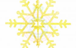 Елочная фигура «Снежинка резная 3D», 31см, цвет золотой