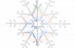 Елочная фигура «Снежинка резная 3D», 31см, цвет белый