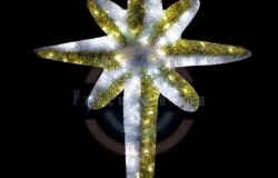 Фигура «Звезда 8-ми конечная», LED подсветка высота 120см бело-золотая