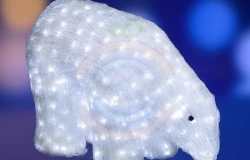 Акриловая светодиодная фигура «Белый медведь» 40см, 752 светодиода, IP 44, трансформатор