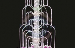 LED фонтан, высота 4.0м, Ø 2.5м (с контроллером) розовый