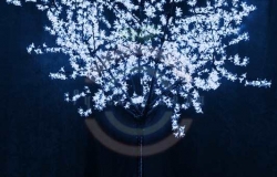 Светодиодное дерево «Сакура», высота 2,4м, Ø кроны 2м, синие светодиоды, IP 64, трансформатор