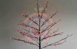 Дерево «Сакура», коричневый цвет ствола и веток, высота 1,2м, 80 светодиодов красного цвета, трансформатор IP44