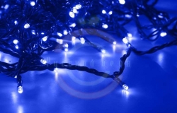Гирлянда «LED ClipLight» 24V, 5 нитей по 20м, цвет диодов синий, Flashing (белый)