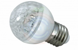 Лампа шар e27 10 LED Ø50мм белая 24В