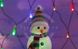 Фигура светодиодная «Снеговик» 17см, RGB