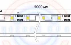 LED лента открытая, 10мм, IP23, SMD 5050, 60 LED/m, 12V, желтая