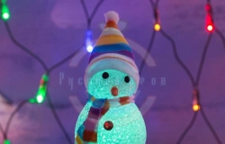 Фигура светодиодная «Снеговик» 17см, RGB