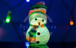 Фигура светодиодная «Снеговик» 10см, RGB