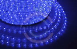 Дюралайт LED (светодиодный), свечение с динамикой (3W) - синие, 24 LED/м, бухта 100м