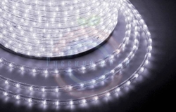 Дюралайт LED (светодиодный), постоянное свечение (2W) - белый, 24 LED/м Ø10мм, бухта 100м