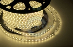 LED Лента 220В, 6.5x17мм, IP67, SMD 2835, 180 LED/м, тепло-белые, 100м