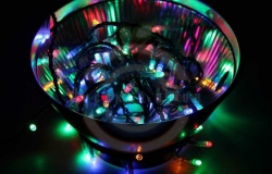 Светодиодная гирлянда на елку (LED Твинкл Лайт), 10м, разноцветные (мульти) диоды, с контроллером